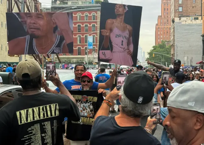 Knicks fans chant ‘F–k Wemby’ as crowds pour in for championship parade