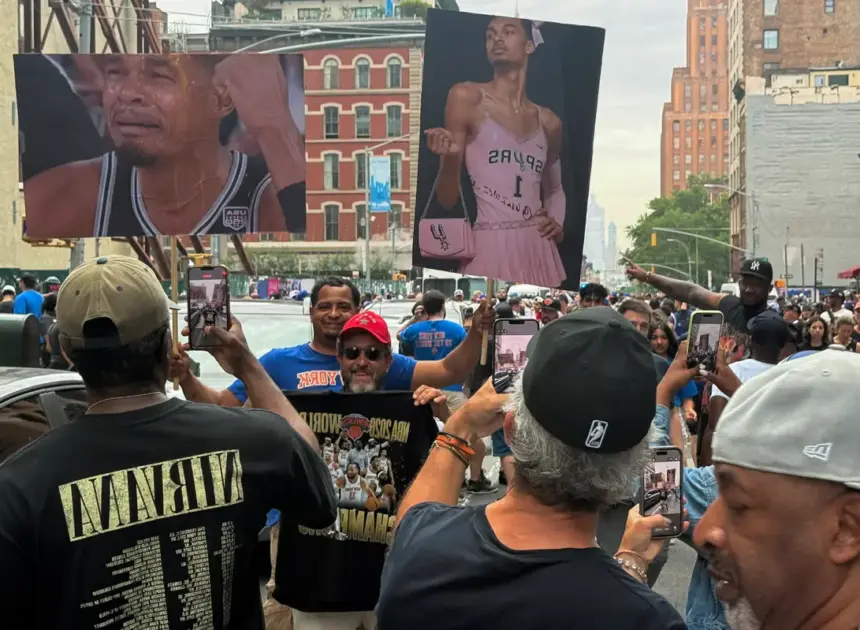 Knicks fans chant ‘F–k Wemby’ as crowds pour in for championship parade