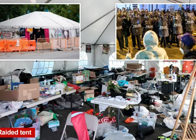 Inside the well-stocked anti-ICE coalition tent raided by feds outside Delaney Hall — where rioters enjoy puzzles and games