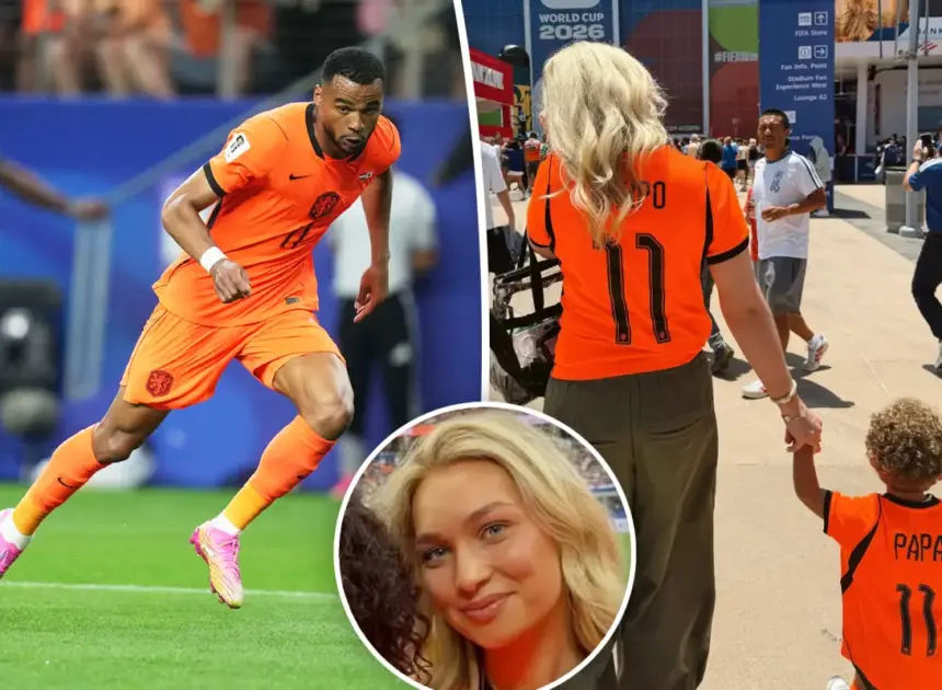 Cody Gakpo’s girlfriend Noa models Netherlands World Cup outfit with son