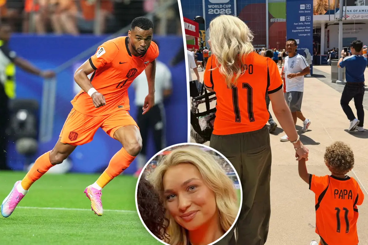 Cody Gakpo’s girlfriend Noa models Netherlands World Cup outfit with son