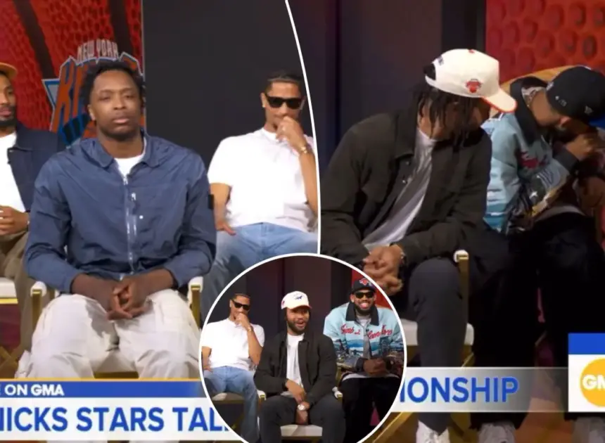 Knicks can’t contain their laughter  at stone-faced OG Anunoby in viral ‘GMA’ moment
