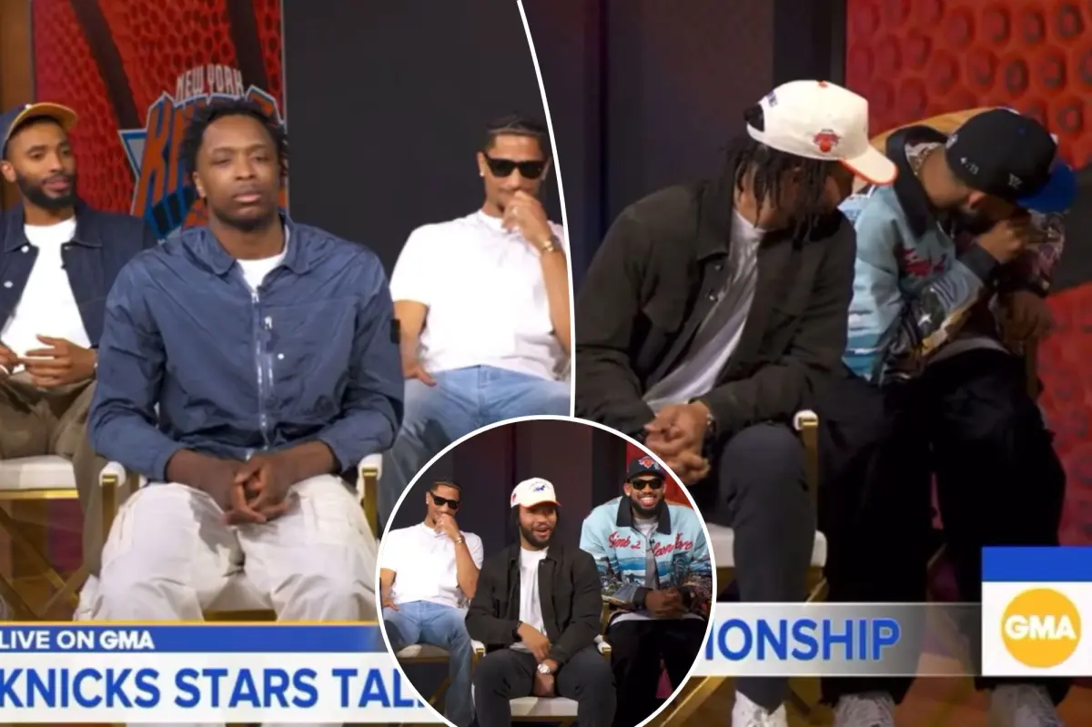 Knicks can’t contain their laughter  at stone-faced OG Anunoby in viral ‘GMA’ moment