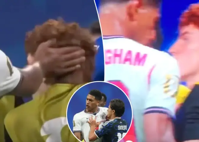 Jude Bellingham slaps Argentina player after England’s World Cup collapse in heated scene