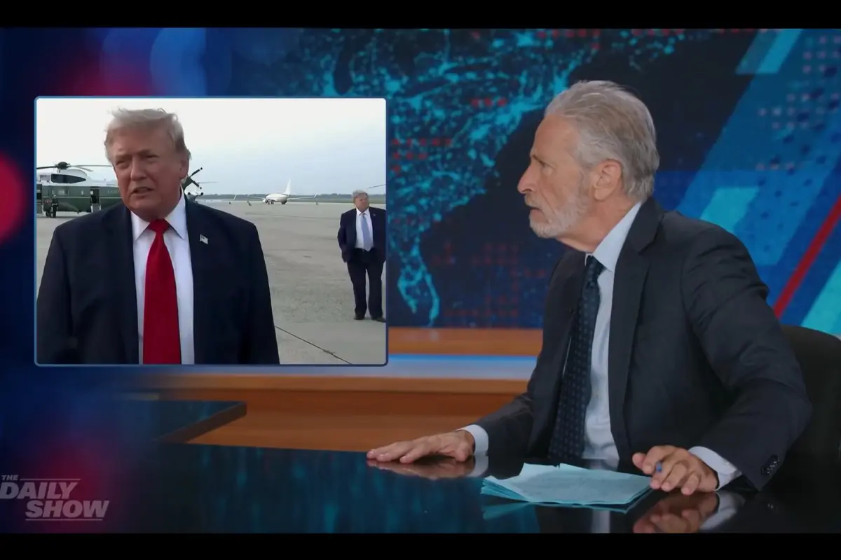 Jon Stewart loses his mind after spotting ‘a backup Trump’ behind president: ‘Who the f–k is this guy?’