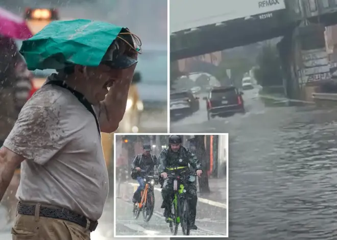 NYC hit with flash flood warnings as downpours batter Big Apple and force flight delays