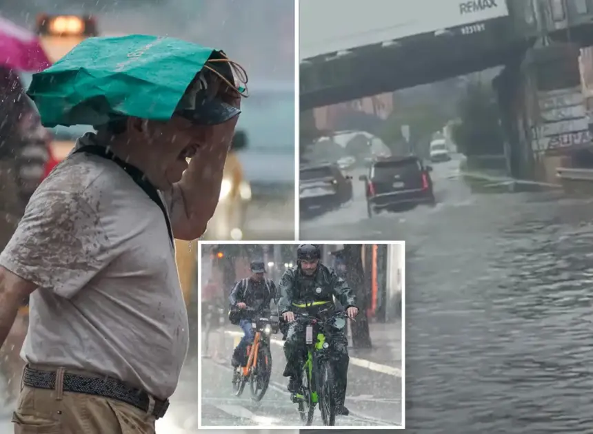 NYC hit with flash flood warnings as downpours batter Big Apple and force flight delays