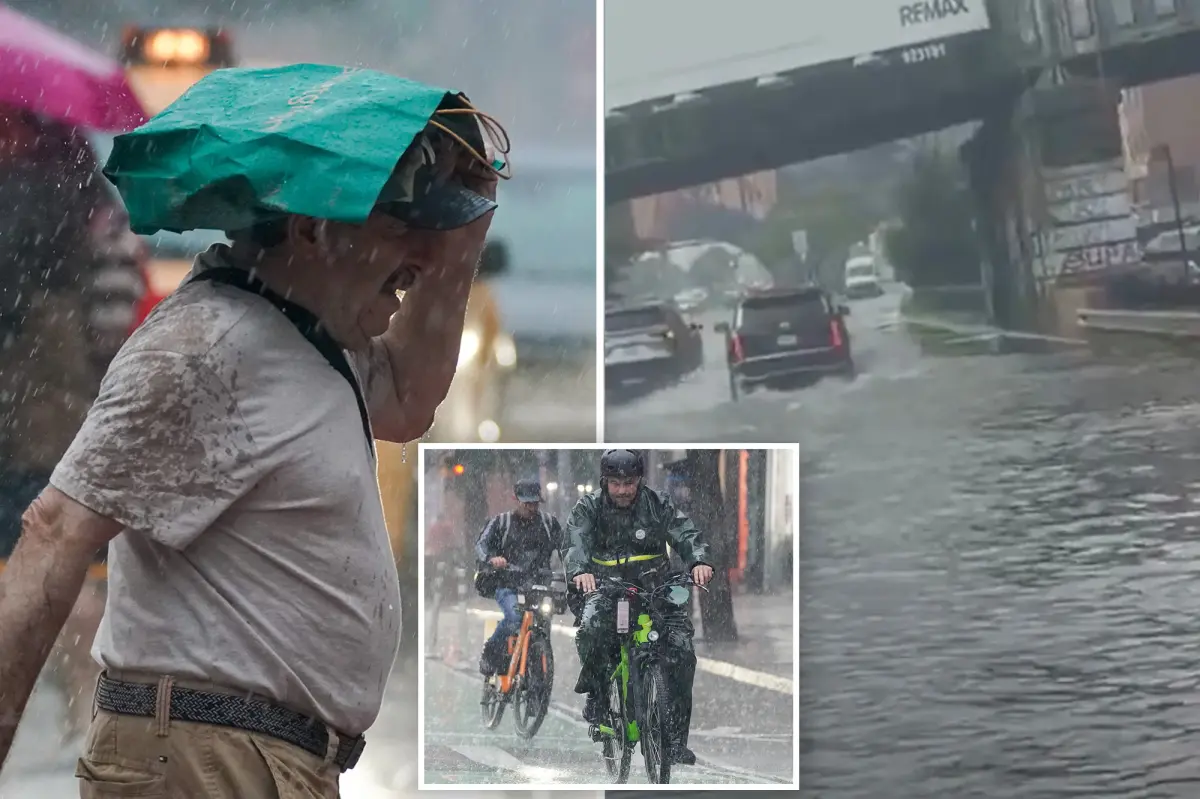 NYC hit with flash flood warnings as downpours batter Big Apple and force flight delays