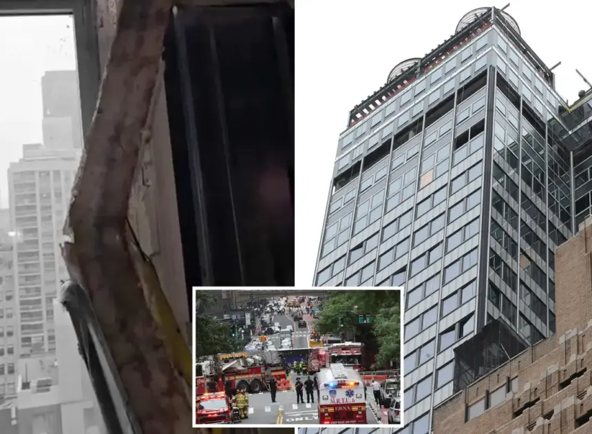 Midtown building evacuated after support beams buckle, floors cave