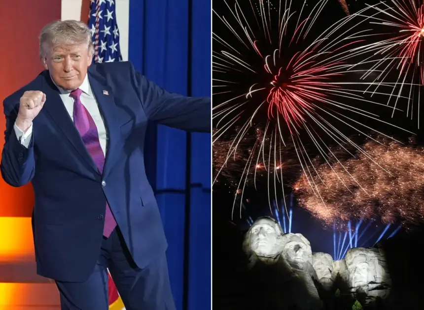 Trump rails against ‘mortal threat’ of communism during America 250 Mount Rushmore speech