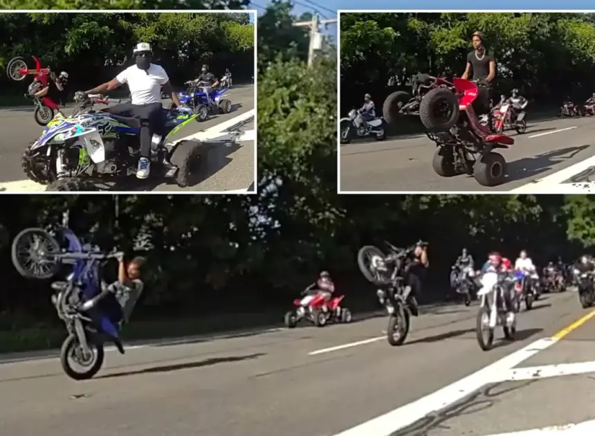ATV street takeover throws Long Island into chaos, with boneheaded stunts and police chases