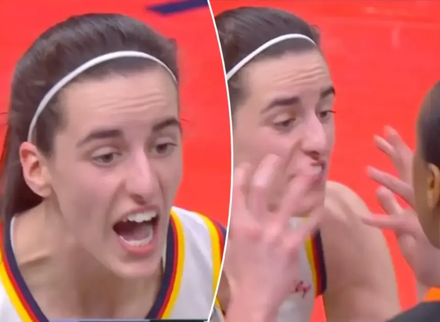 Furious Caitlin Clark gets in face of ref after not getting foul call as tensions boil over