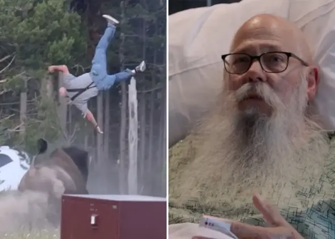 Grandpa tossed 8 feet into air by Yellowstone bison speaks of ordeal from his hospital bed
