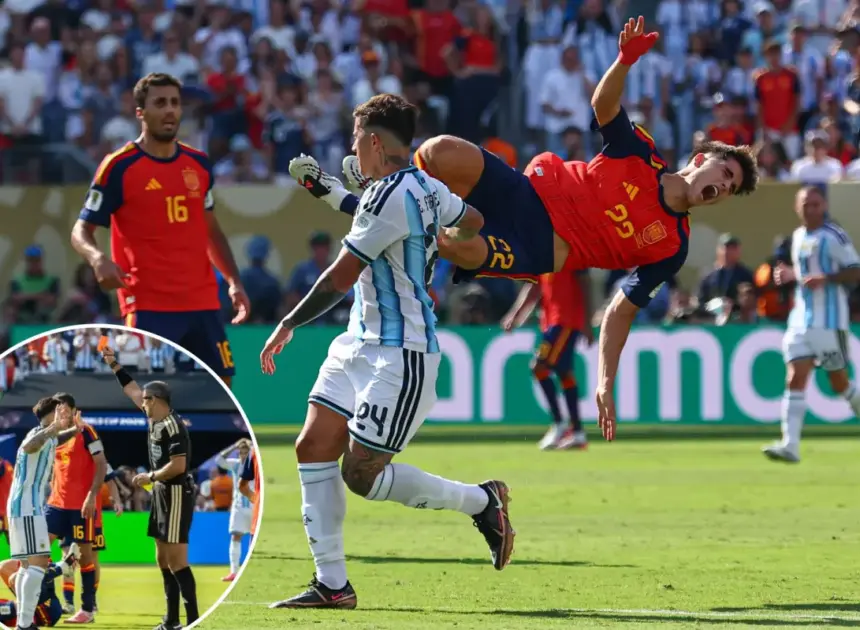 Argentina’s semifinal hero becomes World Cup final scapegoat after recklessness turns into red card