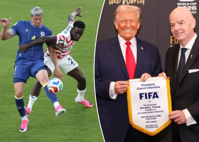 FIFA president Gianni Infantino addresses Trump call as he breaks silence on Folarin Balogun red card decision