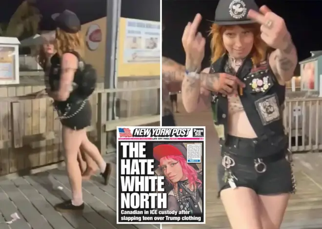 Wild video shows moment Canadian illegal immigrant slaps teen on NJ boardwalk after fight over patriotic clothes