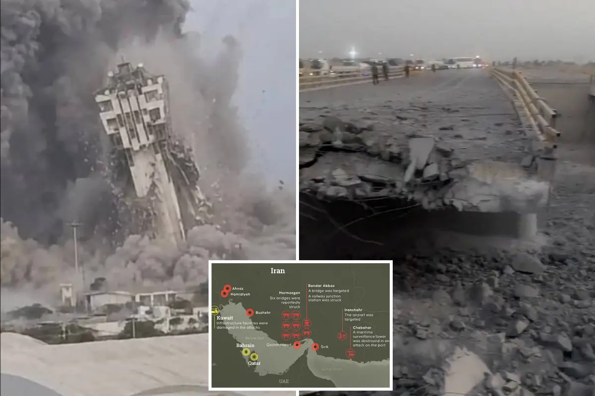 US hammers bridges around key Iran port of Bandar Abbas on sixth straight night of airstrikes