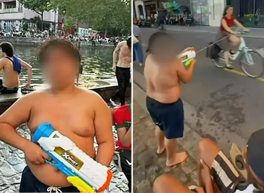 Water-gun wielding menace, 14, accused of terrorizing Paris tourists and cyclists as he’s arrested 2 times in one week