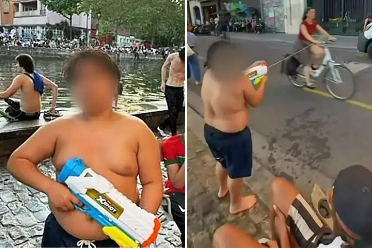 Water-gun wielding menace, 14, accused of terrorizing Paris tourists and cyclists as he’s arrested 2 times in one week