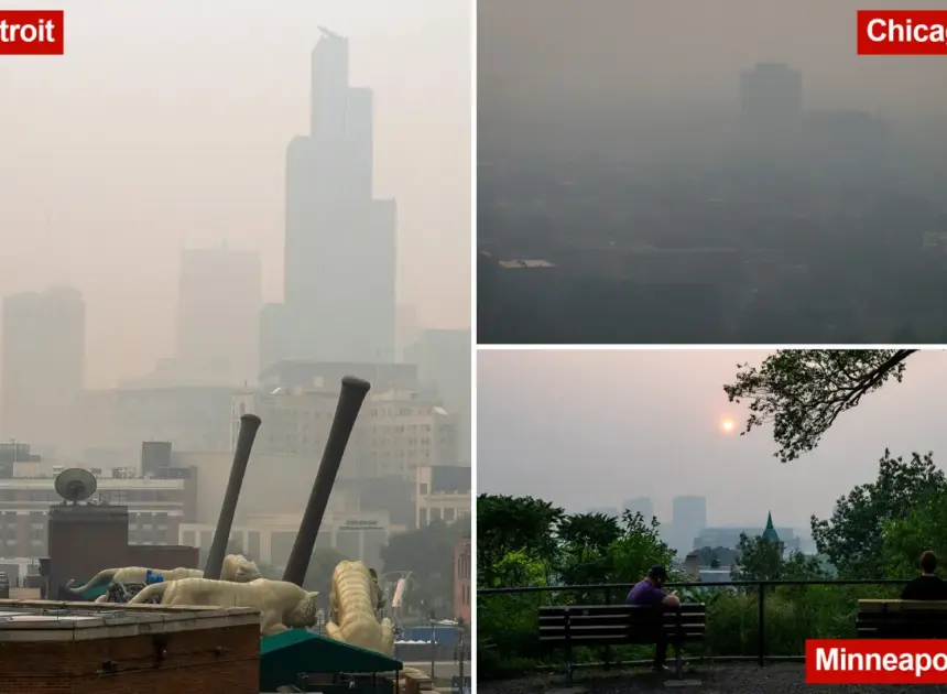 Three major US cities top world’s worst air quality rankings as Canada wildfire smoke blankets America