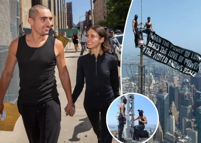 How daredevil couple snuck atop Empire State Building to pull off dangerous stunt — as they’re released