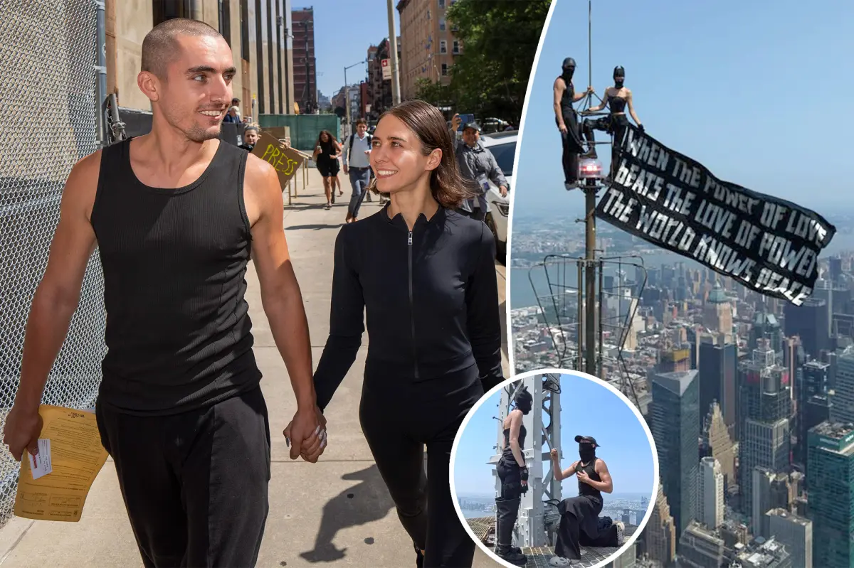 How daredevil couple snuck atop Empire State Building to pull off dangerous stunt — as they’re released