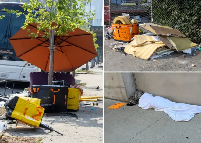 Exclusive | ‘Uneasy’ Javits Center convention-goers blame lefty leaders for blighted NYC shantytown: ‘It’s horrible’