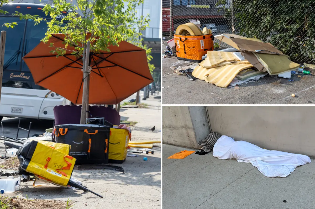 Exclusive | ‘Uneasy’ Javits Center convention-goers blame lefty leaders for blighted NYC shantytown: ‘It’s horrible’