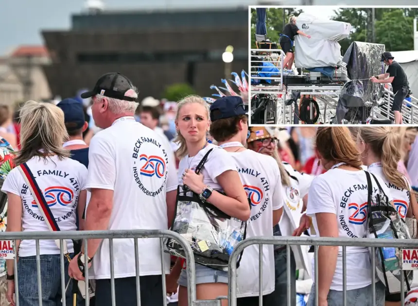 DC’s National Mall evacuated as storms move in before Trump’s speech — but hundreds refuse to leave