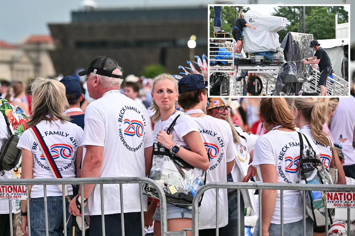 DC’s National Mall evacuated as storms move in before Trump’s speech — but hundreds refuse to leave