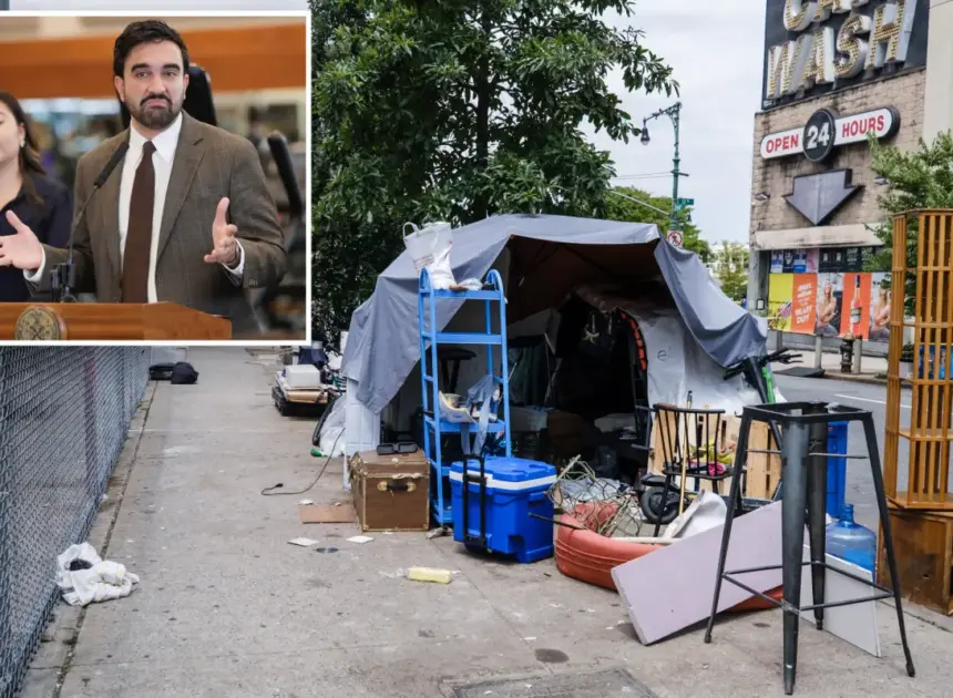 Mamdani admin makes half-hearted attempt to clean up embarassing NYC homeless encampment