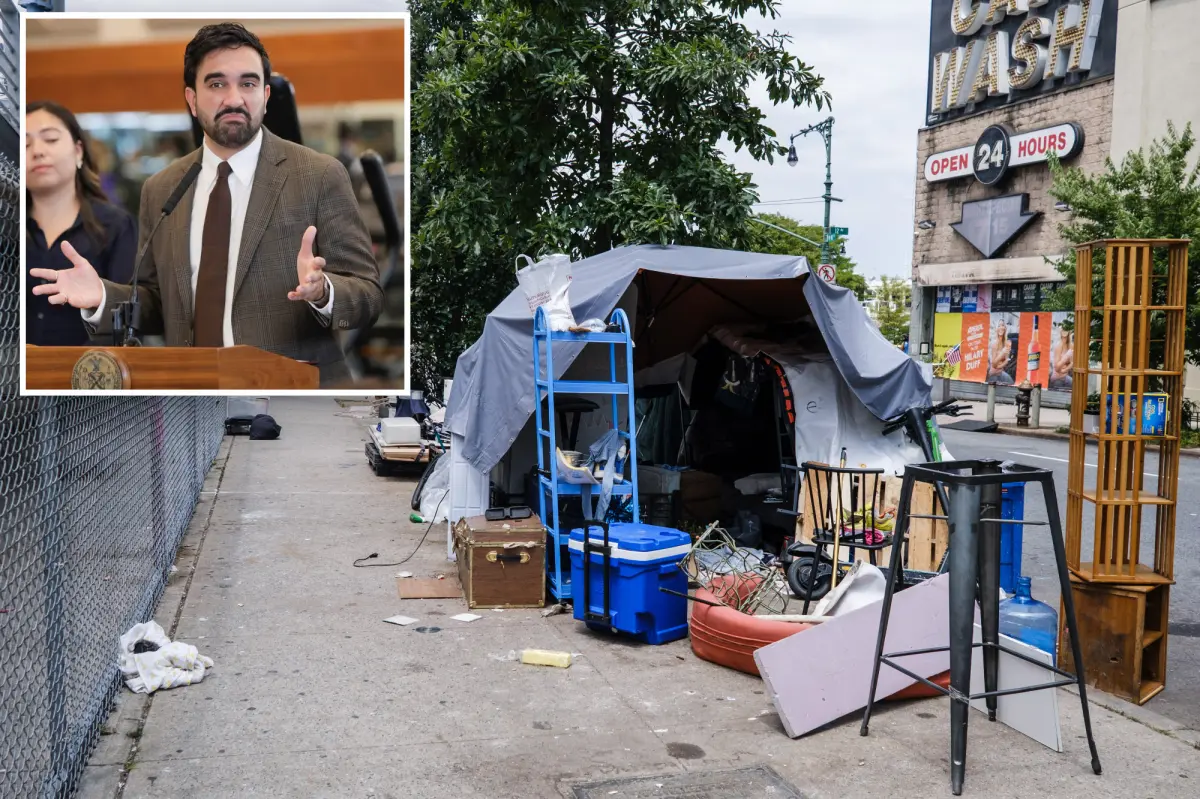 Mamdani admin makes half-hearted attempt to clean up embarassing NYC homeless encampment