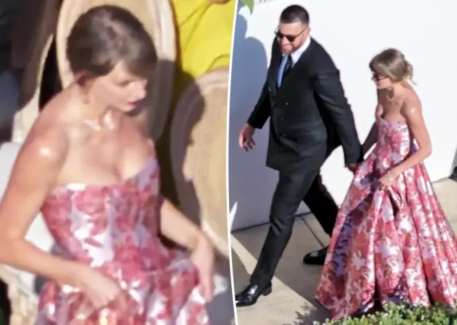 Taylor Swift is pretty in pink at JuJu Smith-Schuster’s wedding one week after marrying Travis Kelce
