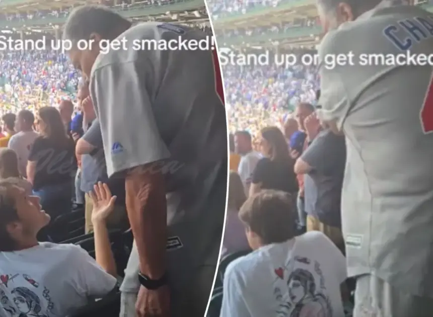 Older man slaps fan at Cubs game for not standing for national anthem in viral video: ‘Get up’