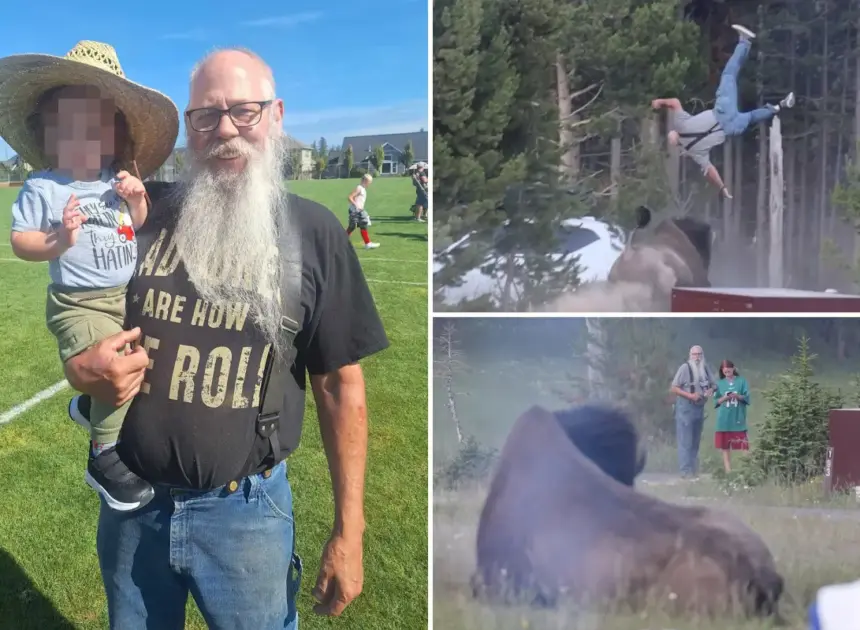 Grandfather ID’d as Yellowstone visitor flung into the air by bison as extent of his injuries revealed