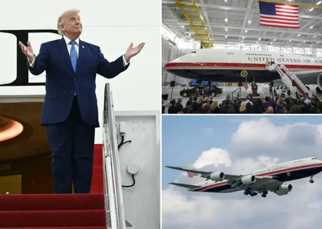 Trump takes new Qatari jet for test flight to celebrate America 250 — and another president