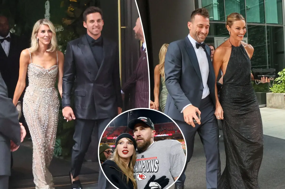 Erin Andrews, Charissa Thompson dazzle in elegant dresses for Taylor Swift-Travis Kelce wedding