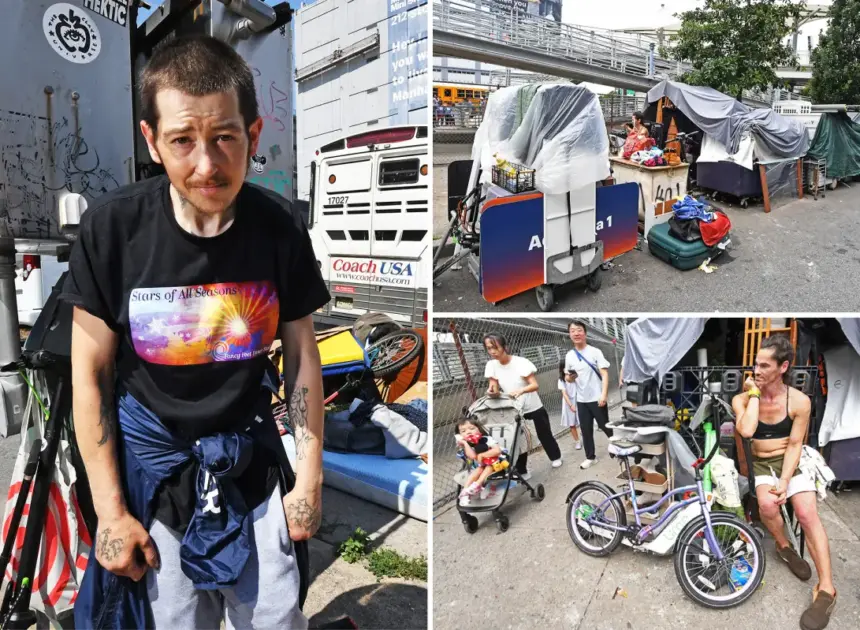 Exclusive | NYC refuses to tear down trash-filled encampments outside the Intrepid — earning Mamdani rave reviews from homeless