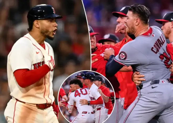 Red Sox, Nationals get into wild brawl as Willson Contreras gets ejected — again