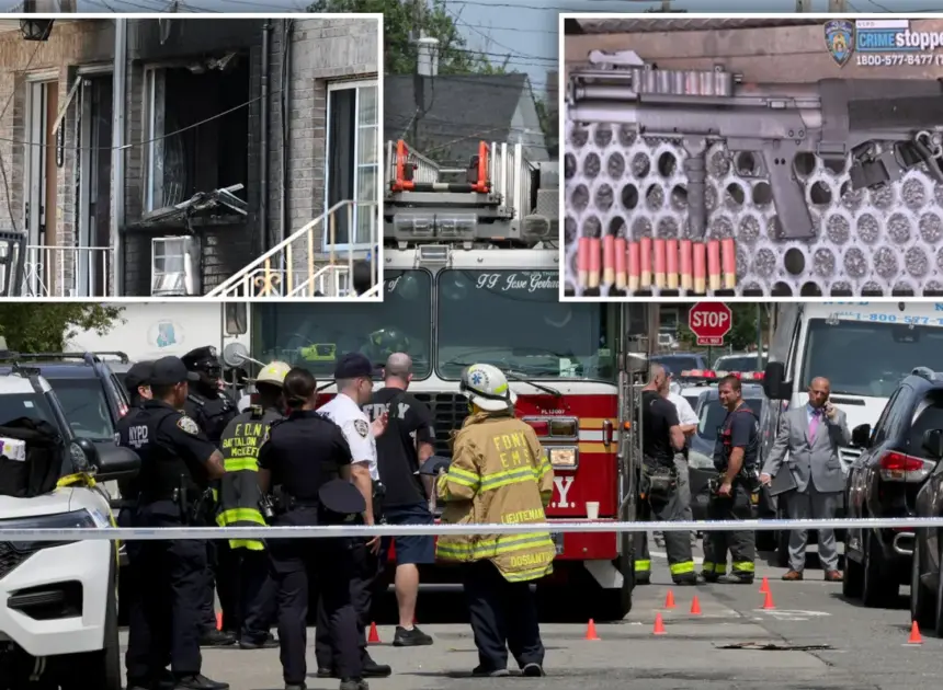 Cops shoot maniac armed with shotgun outside NYC house — then find 2 dead inside: sources
