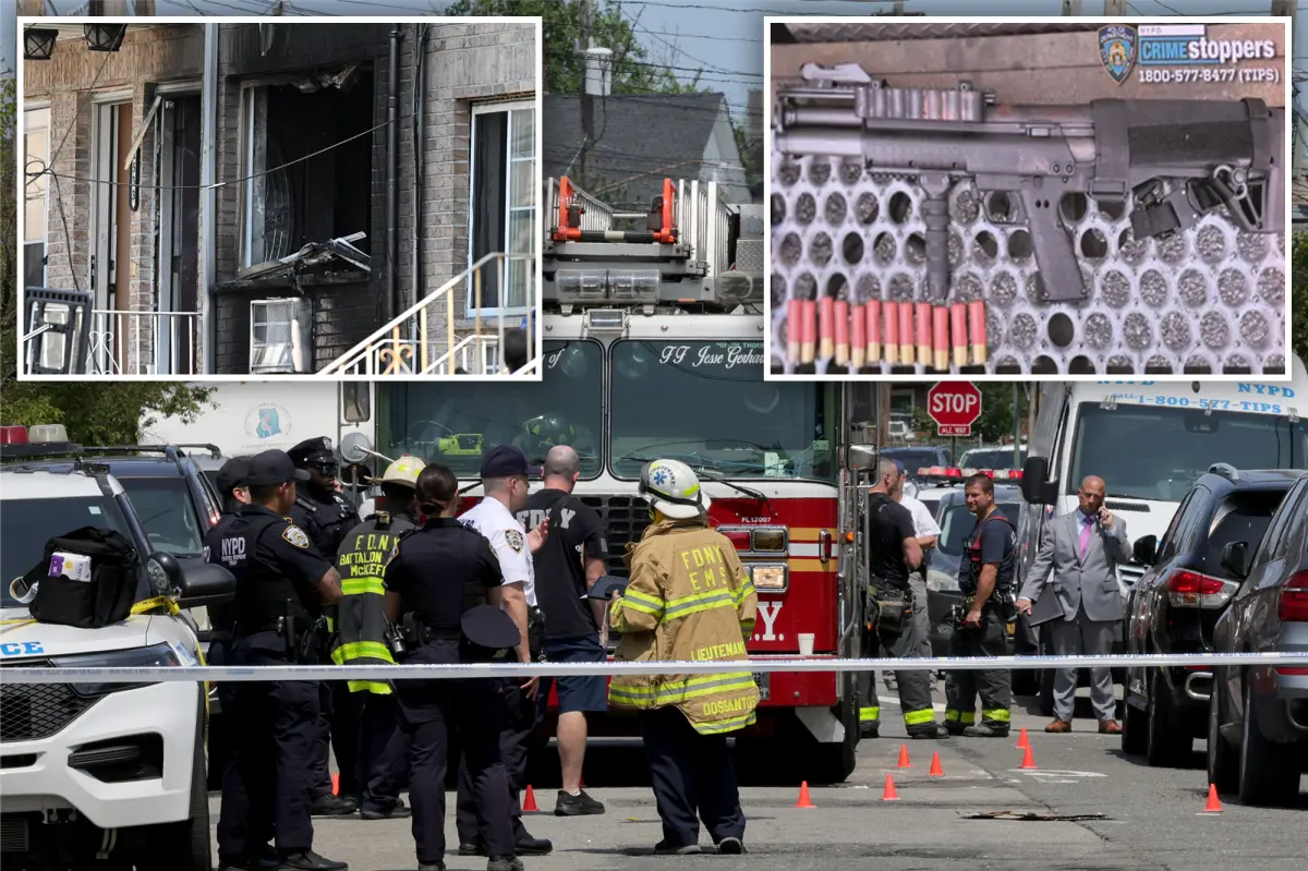 Cops shoot maniac armed with shotgun outside NYC house — then find 2 dead inside: sources