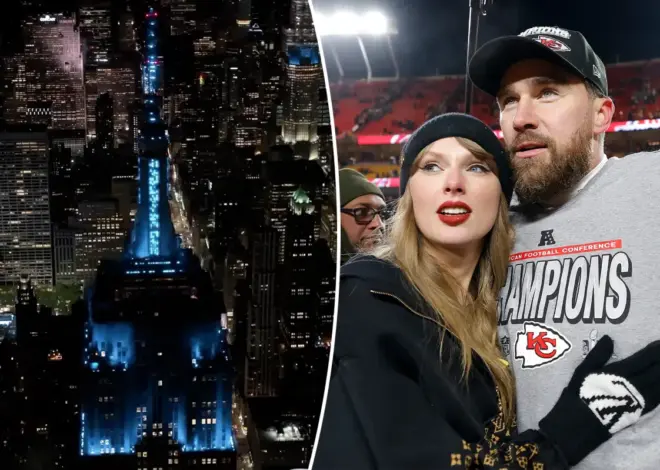 Empire State Building lights up for Taylor Swift and Travis Kelce’s wedding: ‘Her something blue’