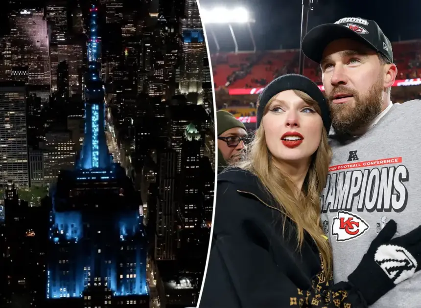 Empire State Building lights up for Taylor Swift and Travis Kelce’s wedding: ‘Her something blue’