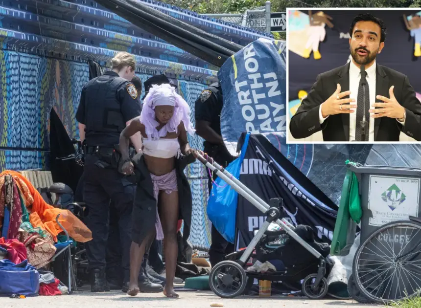 NYC’s vagrant camp near Intrepid growing into skid row as Mamdani’s ‘more humane’ policy forces cops to stay put