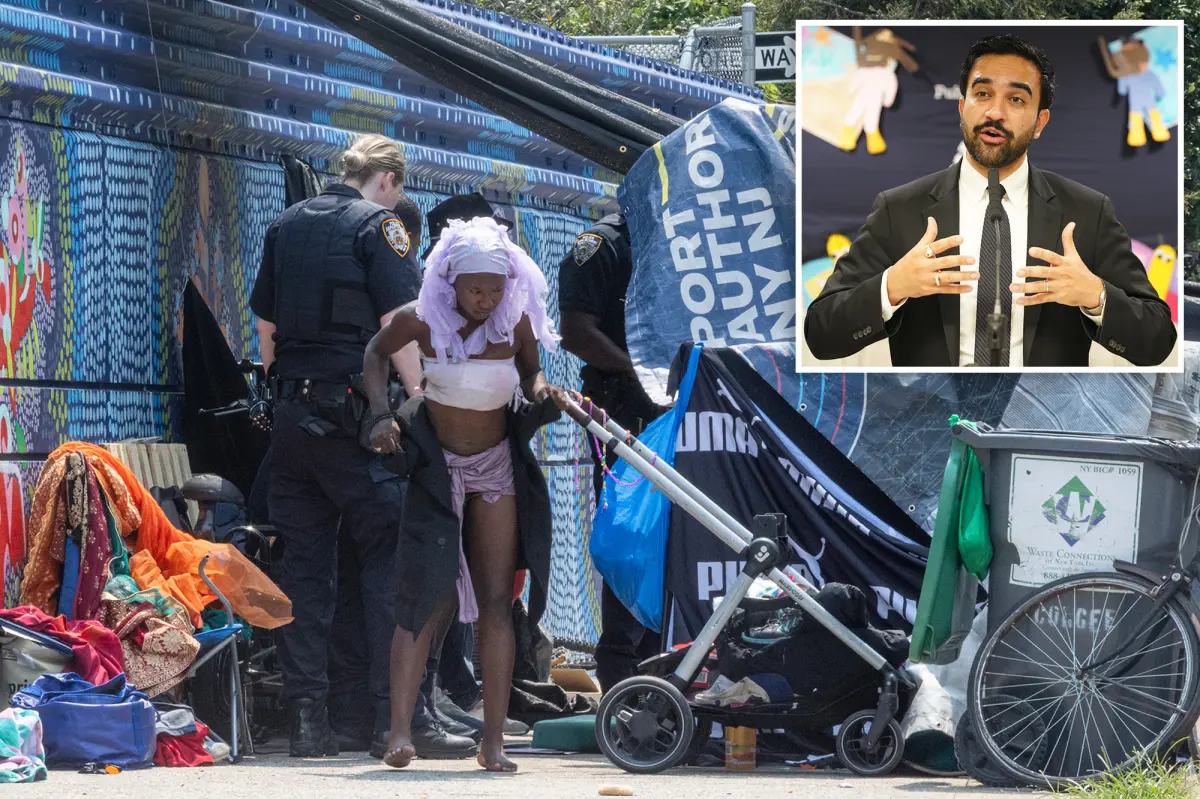 NYC’s vagrant camp near Intrepid growing into skid row as Mamdani’s ‘more humane’ policy forces cops to stay put