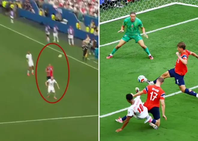 England scores tying goal against Norway after ball hits camera cable in World Cup controversy