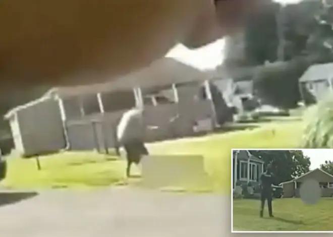 Horrifying bodycam footage shows Connecticut son beating dad to death with baseball bat outside home before cops shoot him