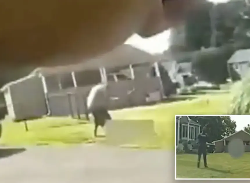 Horrifying bodycam footage shows Connecticut son beating dad to death with baseball bat outside home before cops shoot him