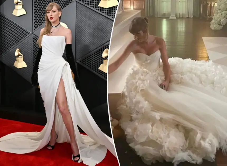 Taylor Swift wears Christian Dior Haute Couture wedding dress to marry Travis Kelce