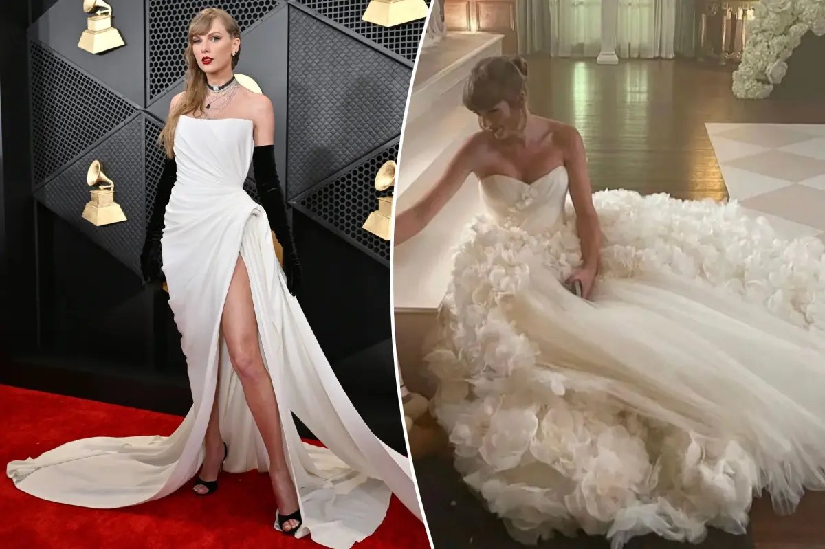 Taylor Swift wears Christian Dior Haute Couture wedding dress to marry Travis Kelce